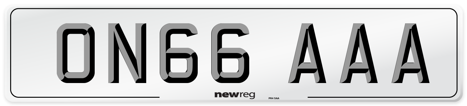 ON66 AAA Number Plate from New Reg
